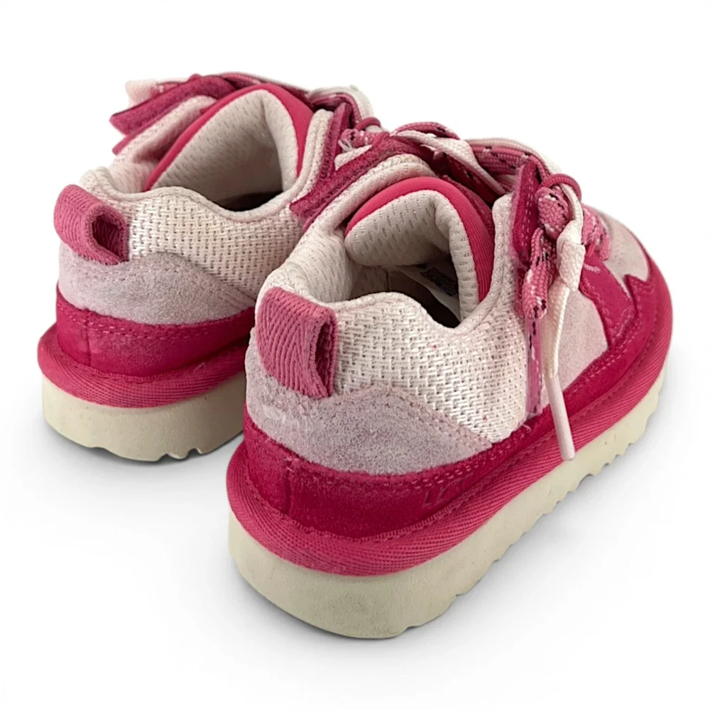 UGG T Lo Lowmel Toddler Pink Suede Sneakers Size 8
